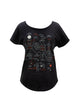Book cover of: Haruki Murakami Novels Map Women's Relaxed Fit T-shirt X-large