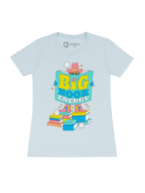 Book cover of: Big Book Energy Women's Crew T-shirt Large