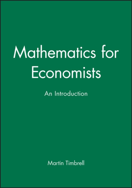 Book cover of: Mathematics for Economists