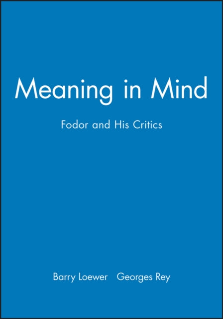 Book cover of: Meaning in Mind. By: Barry Loewer