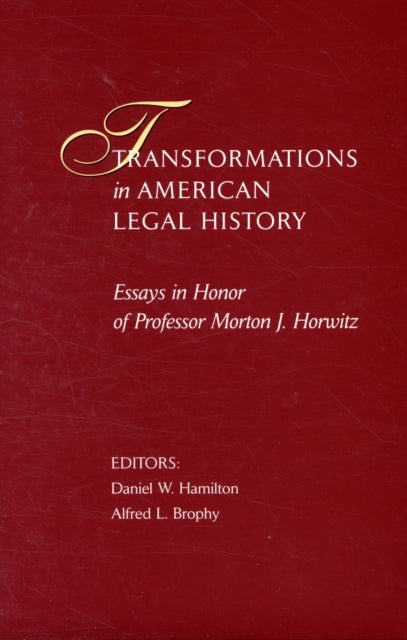 Book cover of: Transformations in American Legal History