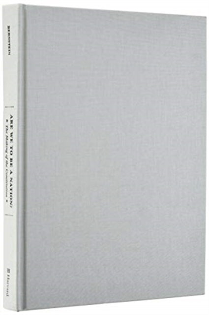 Book cover of: Are We to Be a Nation?