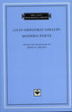 Book cover of: Modern Poets. By: Lilio Gregorio Giraldi