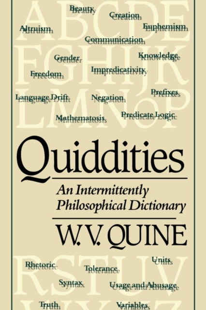Book cover of: Quiddities. By: Willard Van Orman Quine