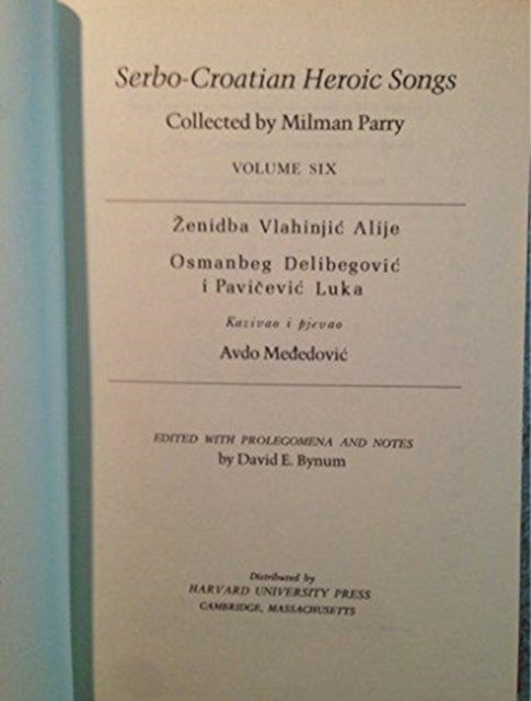 Book cover of: Serbocroatian Heroic Songs