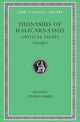 Book cover of: Critical Essays, Volume I