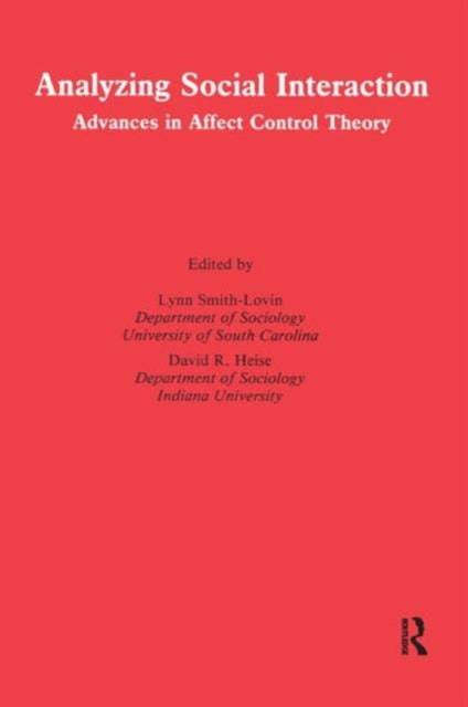 Book cover of: Analyzing Social Interaction. By: L. Smith-Lovin
