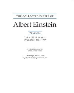 Collected Papers of Albert Einstein, Volume 6 (English)