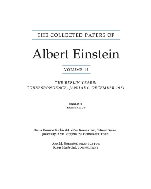 Book cover of: Collected Papers of Albert Einstein, Volume 12 (English)