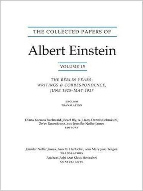Book cover of: Collected Papers of Albert Einstein, Volume 15 (Translation Supplement). By: Albert Einstein