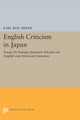 Book cover of: English Criticism in Japan. By: Earl Roy Miner