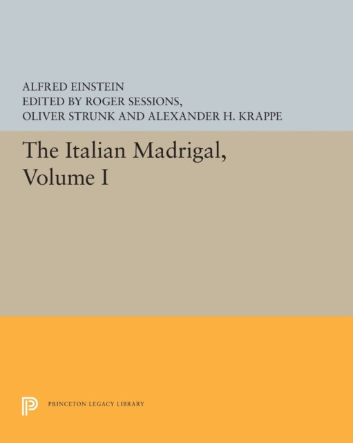 Book cover of: Italian Madrigal. By: Alfred Einstein