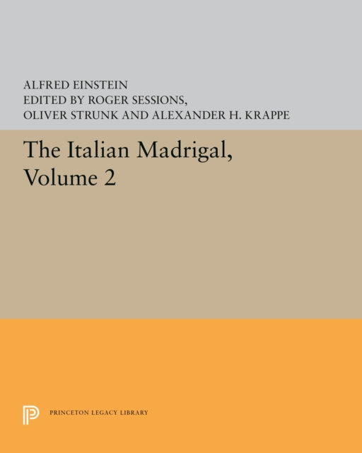 Book cover of: Italian Madrigal. By: Alfred Einstein