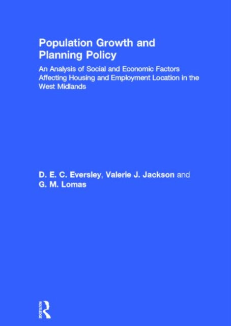 Book cover of: Population Growth and Planning Policy