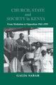 Book cover of: Church, State and Society in Kenya. By: Galia Sabar