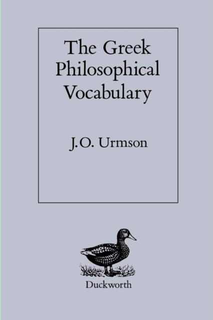 Book cover of: Greek Philosophical Vocabulary. By: J.O. Urmson