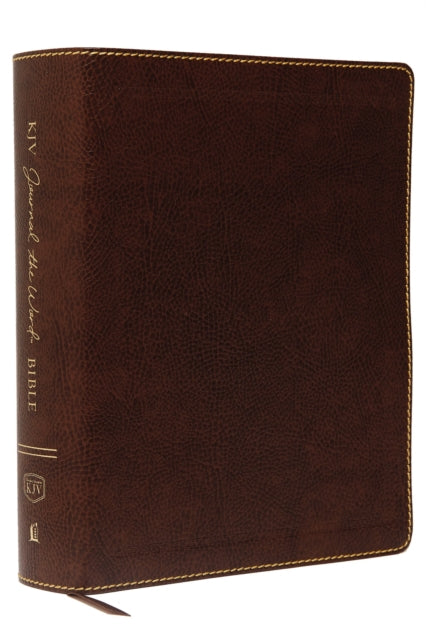 Book cover of: KJV Large Print Bible, Journal the Word, Reflect, Journal or Create Art Next to Your Favorite Verses (Brown Bonded Leather, Red Letter, Comfort Print: King James Version). By: Thomas Thomas Nelson