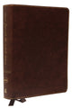 Book cover of: NKJV, Journal the Word Bible, Large Print, Bonded Leather, Brown, Red Letter. By: Thomas Thomas Nelson
