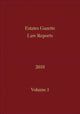 Book cover of: EGLR 2010 Volume 1. By: Hazel Marshall