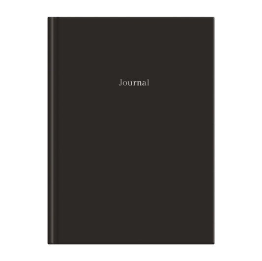 Book cover of: Black Hardcover Journal 6 X 8.5". By: Galison