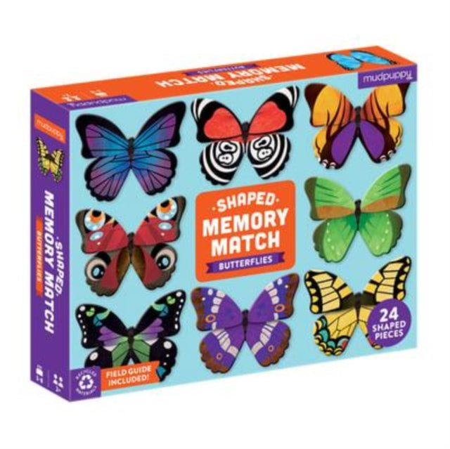 Book cover of: Butterflies Shaped Memory Match. By: Mudpuppy