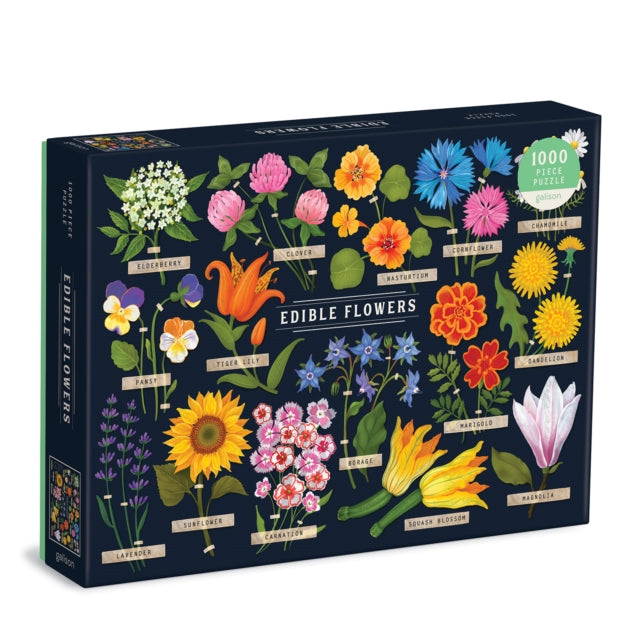Book cover of: Edible Flowers 1000 Piece Puzzle