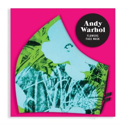 Book cover of: Andy Warhol Flowers Face Mask. By: Galison