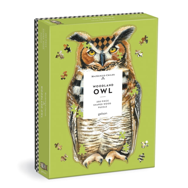 Book cover of: MacKenzie-Childs Woodland Owl 250 Piece Shaped Wood Puzzle