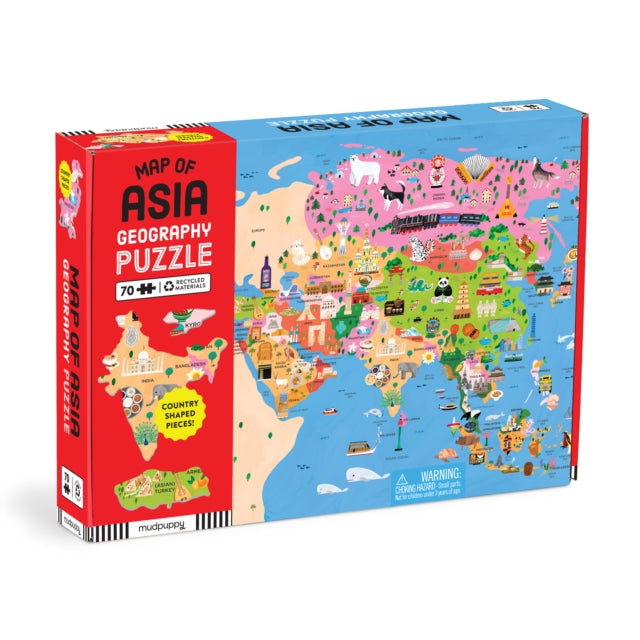 Book cover of: Map of Asia 70 Piece Geography Puzzle