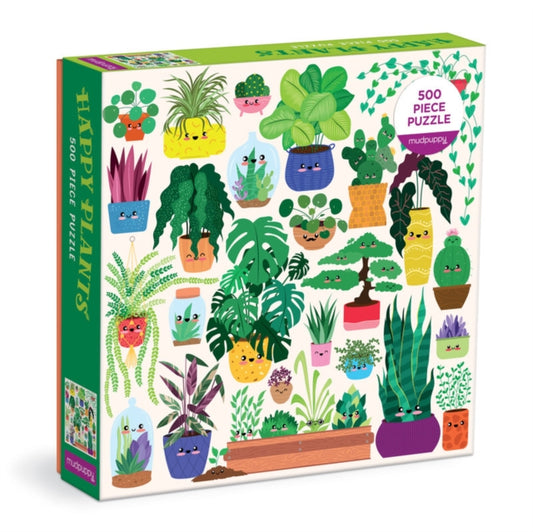 Book cover of: Happy Plants 500 Piece Family Puzzle