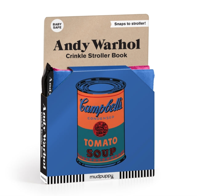 Book cover of: Andy Warhol Crinkle Fabric Stroller Book. By: Mudpuppy
