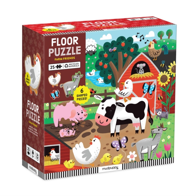 Book cover of: Farm Friends 25 Piece Floor Puzzle with Shaped Pieces