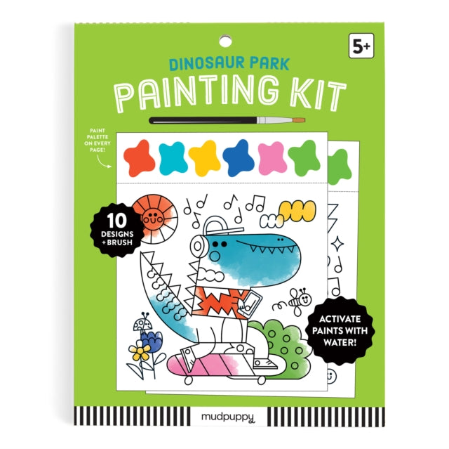 Book cover of: Dinosaur Park Painting Kit. By: Mudpuppy
