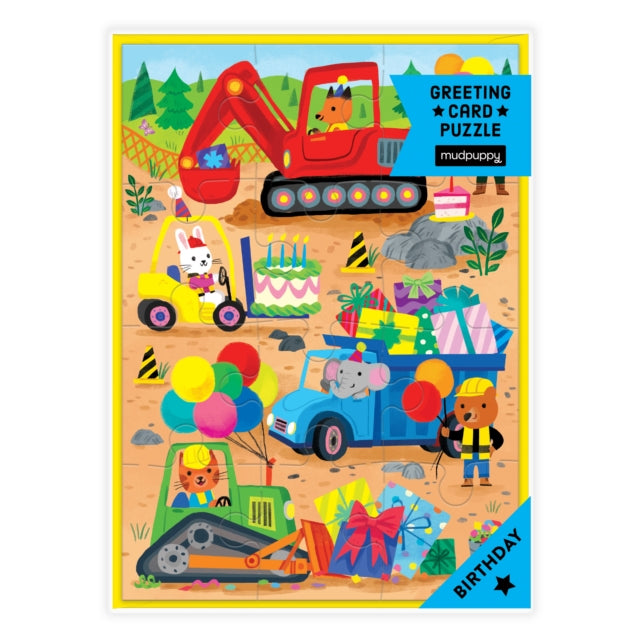 Book cover of: Construction Site Birthday Greeting Card Puzzle