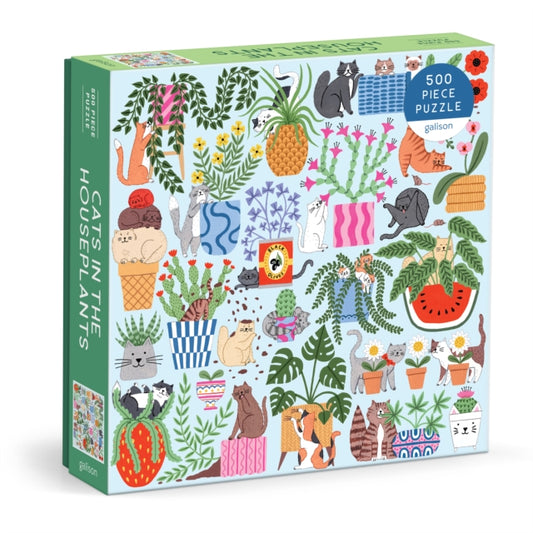 Book cover of: Cats in the Houseplants 500 Piece Puzzle