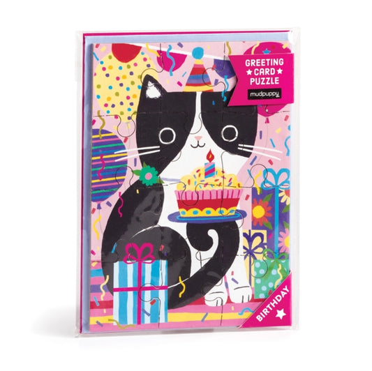 Book cover of: Purr-fect Cat Birthday Greeting Card Puzzle