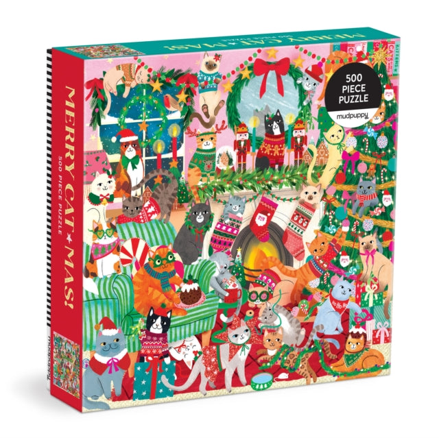 Book cover of: Merry Catmas! 500 Piece Family Puzzle
