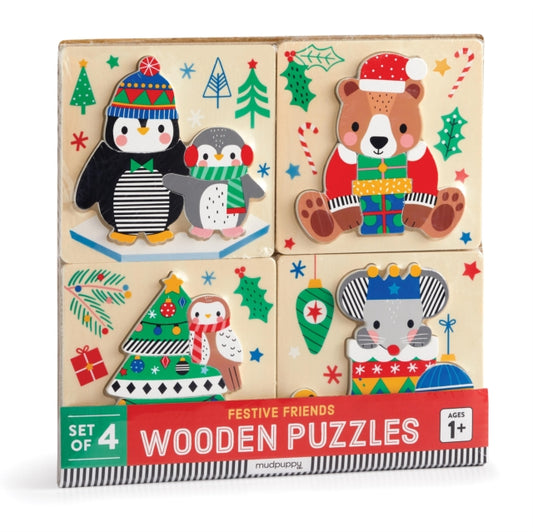 Book cover of: Christmas Set of 4 Wood Puzzles