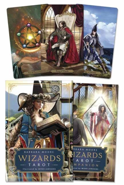 Book cover of: Wizards Tarot. By: Barbara Moore