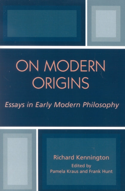 Book cover of: On Modern Origins. By: Richard Kennington