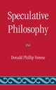 Book cover of: Speculative Philosophy. By: Donald Phillip Verene