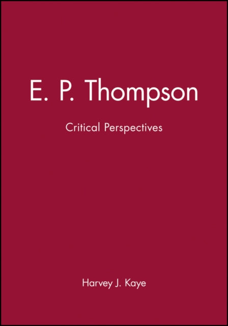 Book cover of: E. P. Thompson