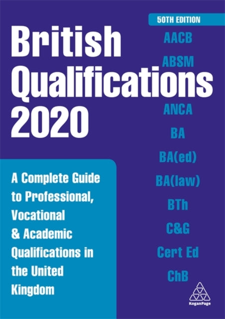 Book cover of: British Qualifications 2020. By: Kogan Page Editorial
