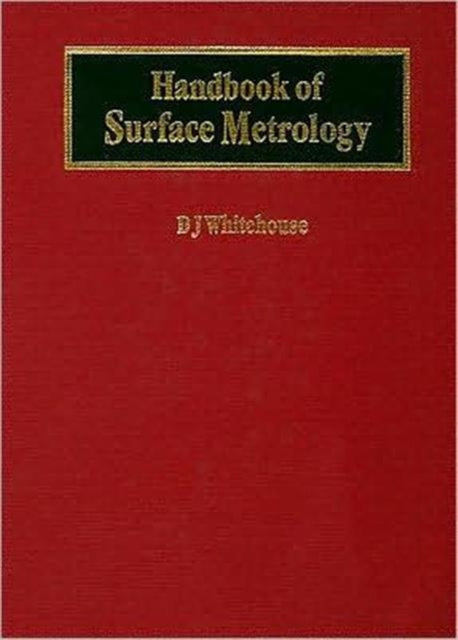 Book cover of: Handbook of Surface Metrology