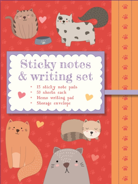 Book cover of: Sticky Notes and Writing Set: Cute Cats. By: Peony Press Staff