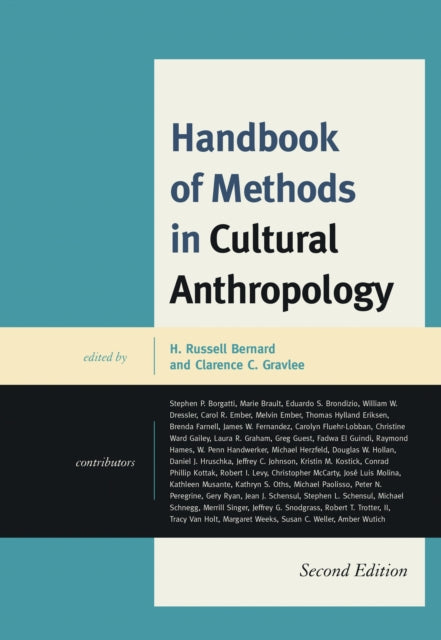 Book cover of: Handbook of Methods in Cultural Anthropology. By: H. Russell Bernard