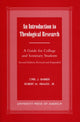 Book cover of: Introduction To Theological Research