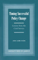 Book cover of: Timing Successful Policy Change. By: Anna Marie Schuh