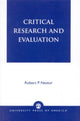 Book cover of: Critical Research and Evaluation