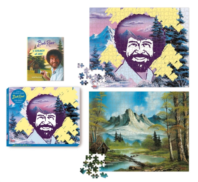 Book cover of: Bob Ross 2-in-1 Double Sided 500-Piece Puzzle. By: Robb Pearlman